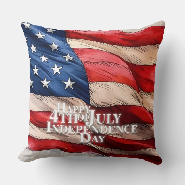 Lycklig 4 juli-Independence day Kudde (Framsida)