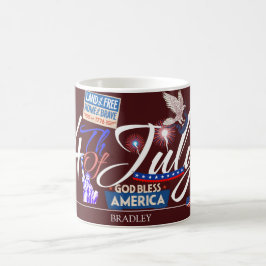 Lycklig 4 juli Independence day party Kaffemugg