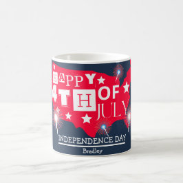 Lycklig 4 juli Independence day party Kaffemugg