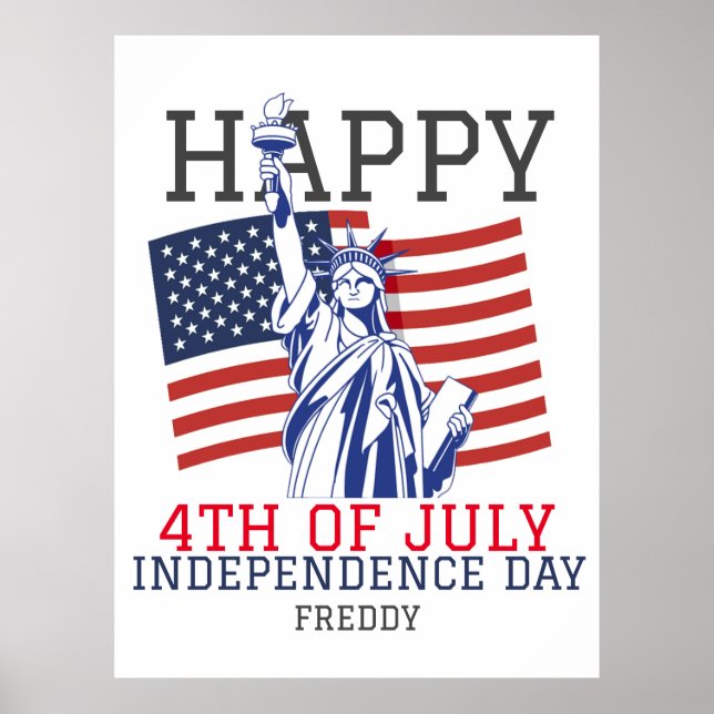 Lycklig 4 juli Independence day party Poster (Framsidan)