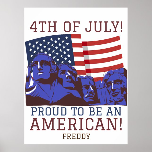 Lycklig 4 juli Independence day party Poster (Framsidan)