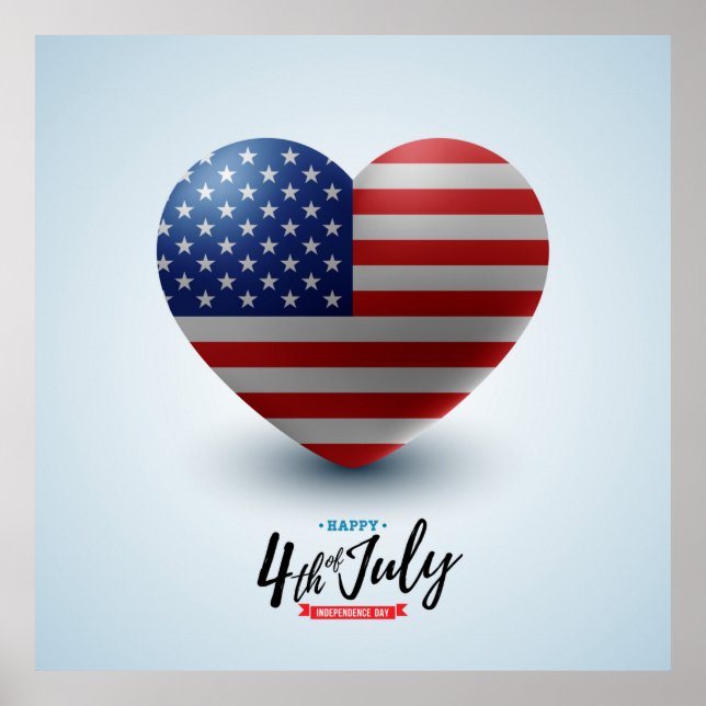 Lycklig 4 juli Independence day Poster (Framsidan)