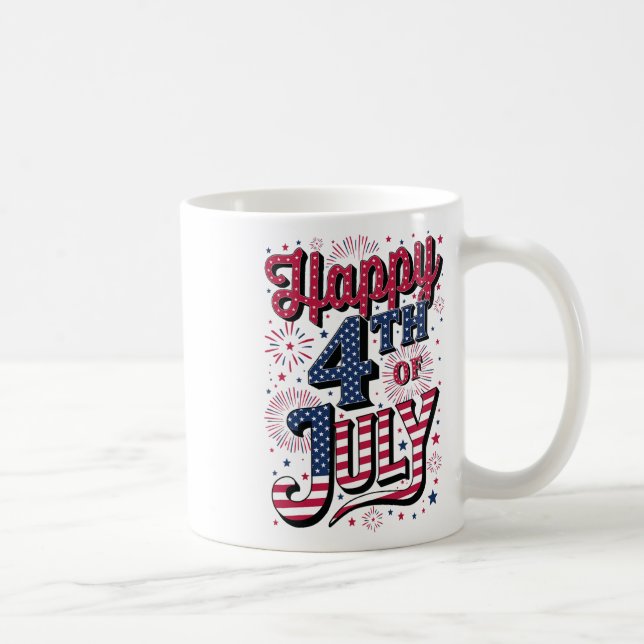 Lycklig 4 juli kaffemugg (Höger)