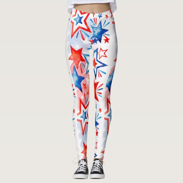 Lycklig 4 juli leggings (Framsida)
