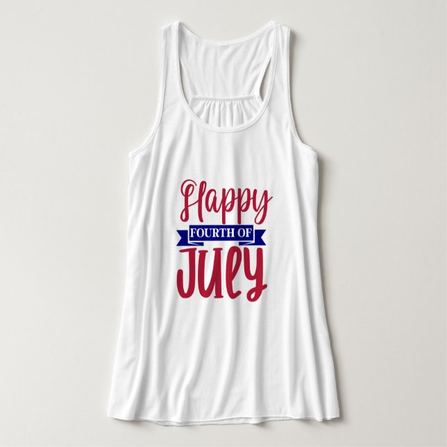 Lycklig 4 juli linne med racerback  (Design framsida)
