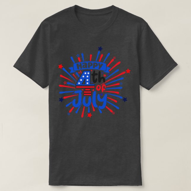 Lycklig 4 juli Lycklig Independence day T Shirt (Design framsida)