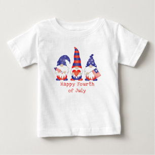 Lycklig 4 juli månads bli Rött vitt blått T Shirt
