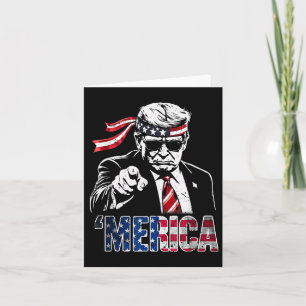 Lycklig 4 juli: Merica Trump American Flagga USA Kort