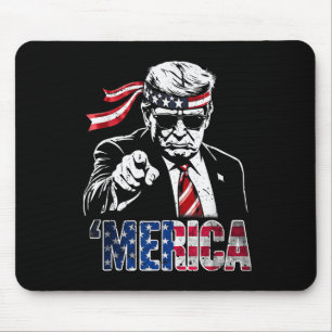 Lycklig 4 juli: Merica Trump American Flagga USA Musmatta