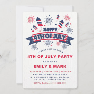 LYCKLIG 4 JULI-PARTY INBJUDNINGAR