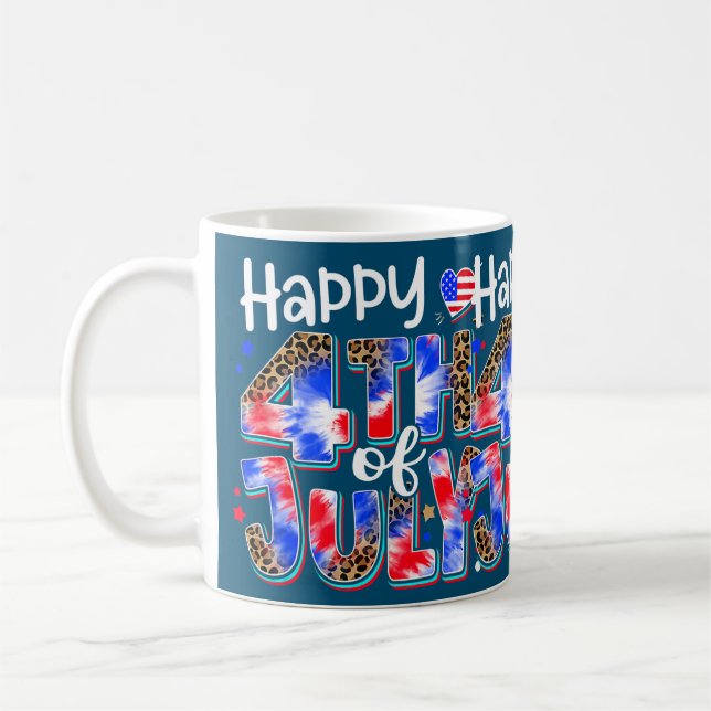 Lycklig 4 juli: Patriotic America Firande Kaffemugg (Vänster)