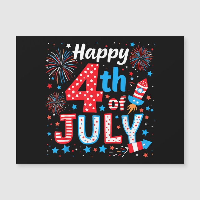 Lycklig 4 juli: Patriotic American Flagga USA (Framsida)