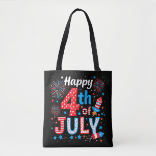 Lycklig 4 juli: Patriotic American Flagga USA Tygkasse