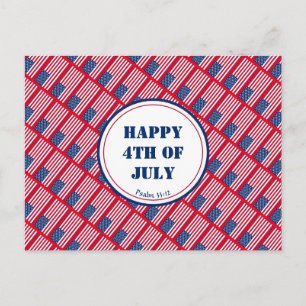 LYCKLIG 4 JULI Patriotic American Independence Vykort