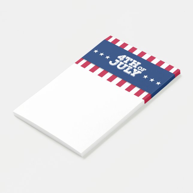 Lycklig 4 juli post-it block (Vinklad)