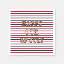 Lycklig 4 juli rött vitt blått rand patriotisk