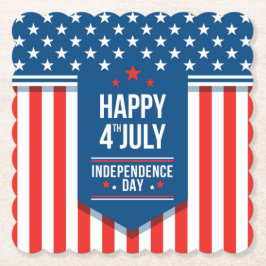 Lycklig 4 juli Stars och stripes Underlägg Papper