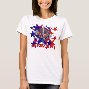 Lycklig 4 juli Stars Shirt - T-shirt