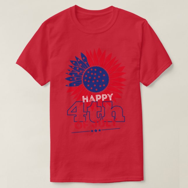 Lycklig 4 juli t shirt (Design framsida)