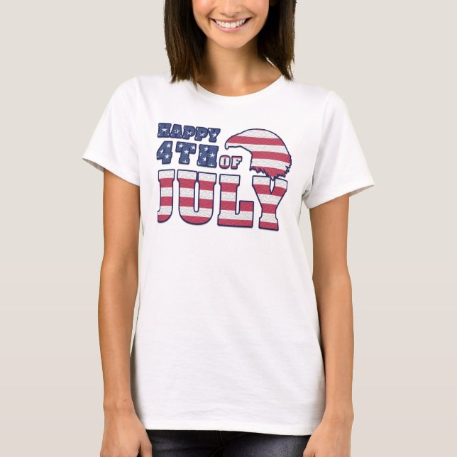 Lycklig 4 juli t shirt (Framsida)