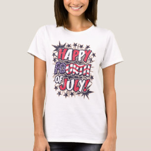 Lycklig 4 juli-Tanktopet Tee Shirt