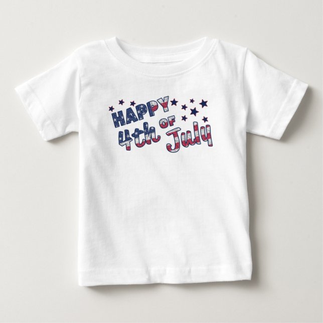 Lycklig 4 juli tee shirt (Framsida)