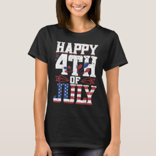 Lycklig 4 juli USA 4 juli amerikanska Flagga T Shirt