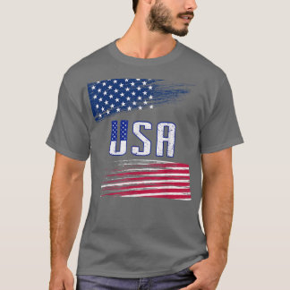 Lycklig 4 juli USA flagga Patriotic Manar Women Ki T Shirt