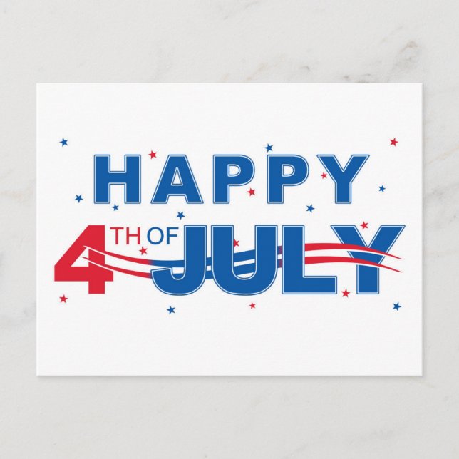 Lycklig 4 juli vykort (Framsida)