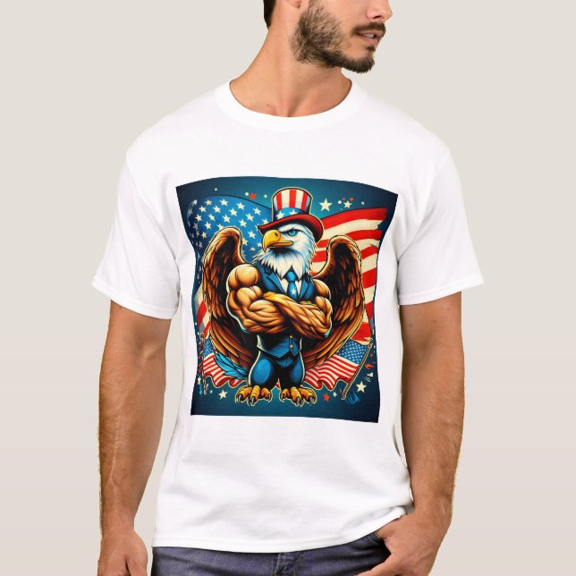 Lycklig 4 JULY T-shirt (Framsida)