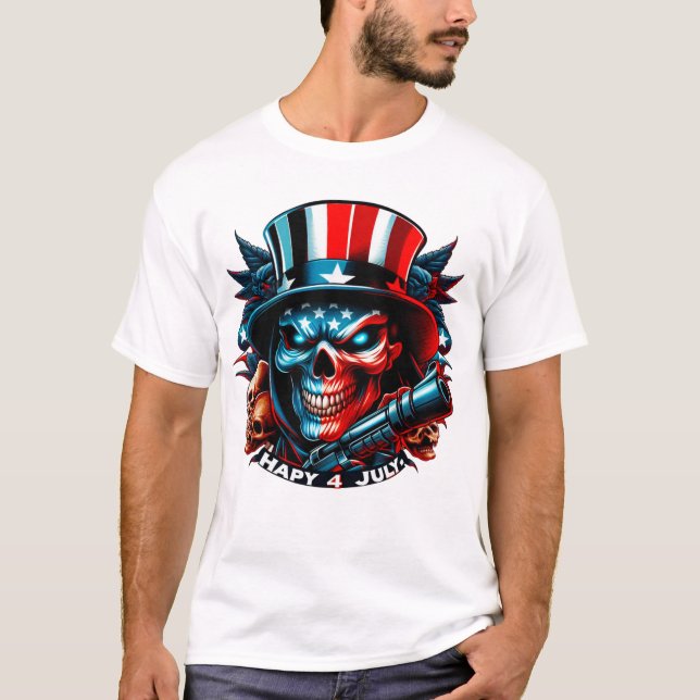 Lycklig 4 JULY T-shirt (Framsida)
