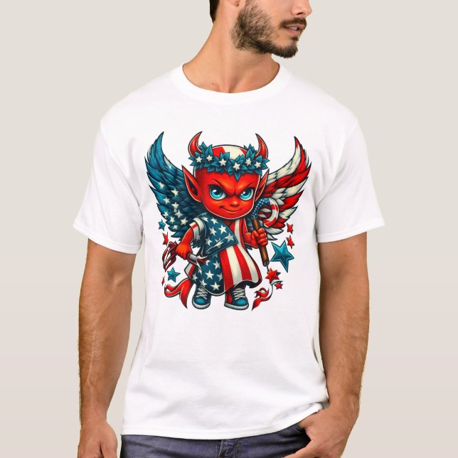 Lycklig 4 JULY T-shirt (Framsida)