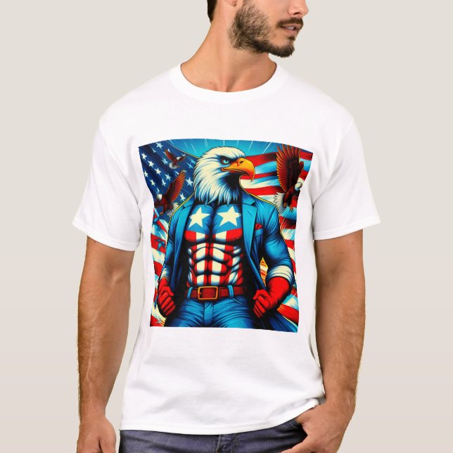 Lycklig 4 JULY T-shirt (Framsida)