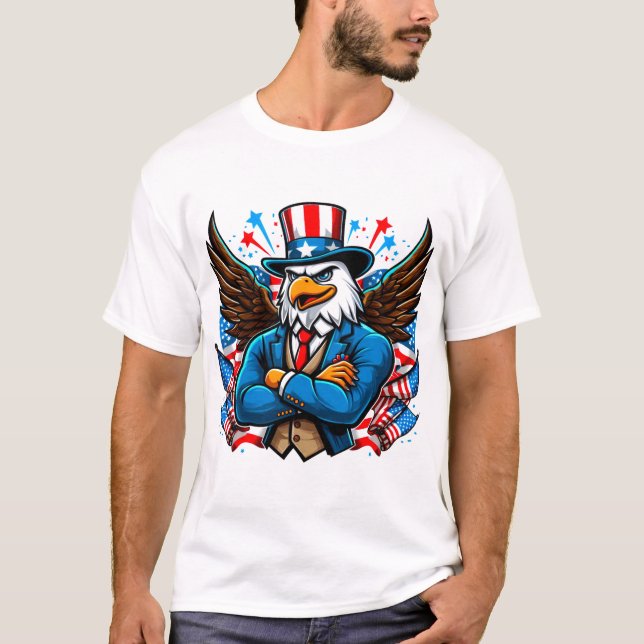 Lycklig 4 JULY T-shirt (Framsida)