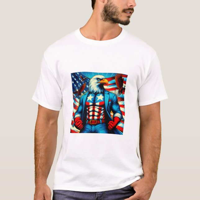 Lycklig 4 JULY T-shirt (Framsida)