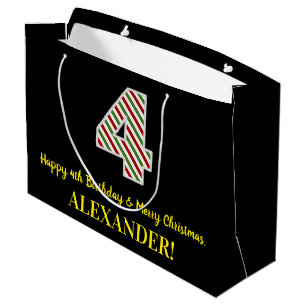 Lycklig 4e födelsedagen & God jul, eget namn