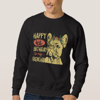 Lycklig 4e födelsedagen till min fransktalande cit lång ärmad tröja