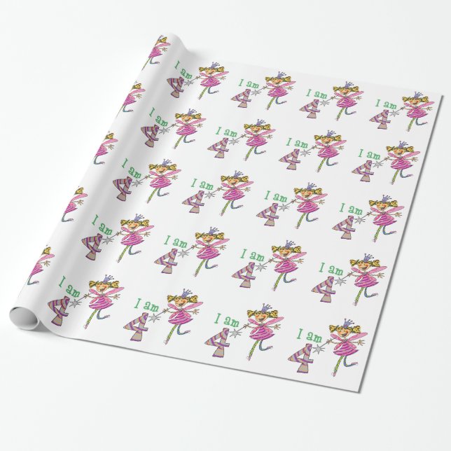 Lycklig 4e födelsedagenflicka (den rosa presentpapper (Utrullad)