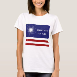 Lycklig 4th av den Juli T-tröja med sparkleren T Shirt