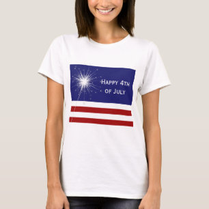 Lycklig 4th av den Juli T-tröja med sparkleren T Shirt