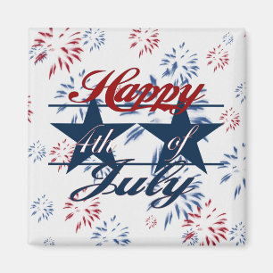 Lycklig 4th Juli Magnet