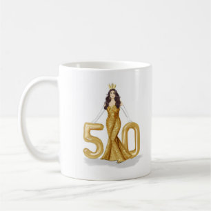 lycklig 50-årsdagen kaffemugg