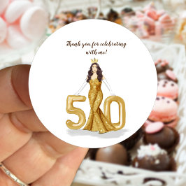 lycklig 50-årsdagen runt klistermärke