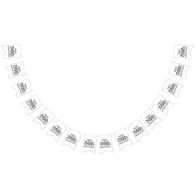 Lycklig 50-årsjubileum Girlang Fana Vimplar (Alla)