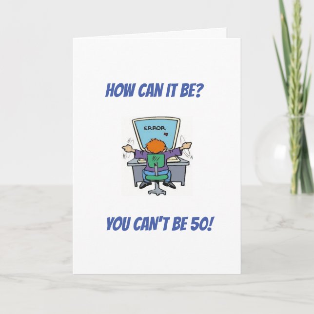 **LYCKLIG 50:e BIRTHDAG** KORT (Framsida)