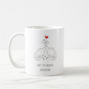 Lycklig 50:e Bröllop-årsdagen: åtskilliga dinosaur Kaffemugg