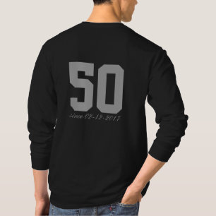 Lycklig 50:e födelsedag Funny Hoodie Typography Ag Tee