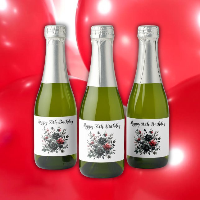 Lycklig 50:e födelsedag Röda och svarta Ro | (Skapare uppladdad)