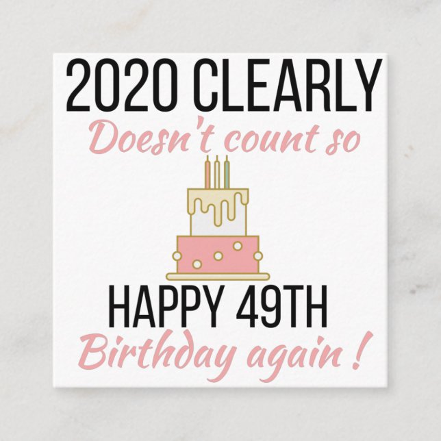 Lycklig 50:e födelsedag, ynkligt 50:e födelsekort tilläggskort (Framsida)