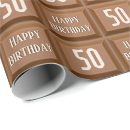 Lycklig 50:e födelsedagen Chocolate Candy Pub Presentpapper